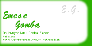 emese gomba business card